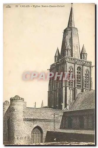 Cartes postales Calais Eglise Notre Dame Detail
