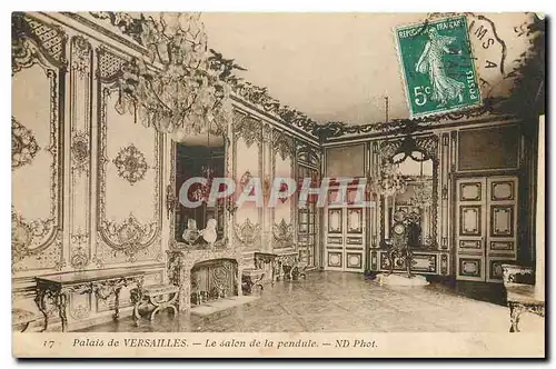 Cartes postales Palais de Versailles Le salon de la pendule