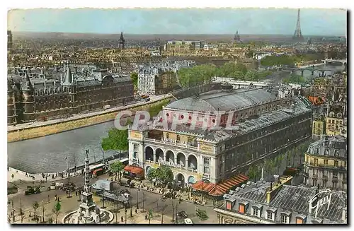 Cartes postales Paris et ses Merveilles La Place du Chatelet avec sa fontaine dite du Palmier et le theatre du C