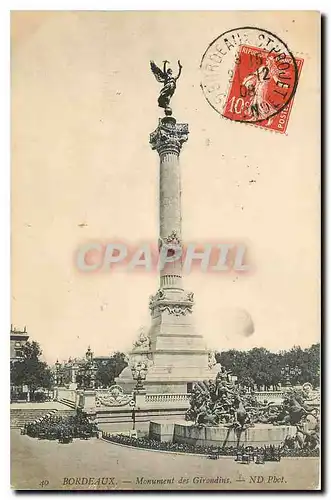 Cartes postales Bordeaux Monument des Girondins