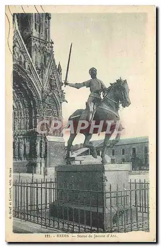 Cartes postales Reims Statue de Jeanne D'Arc