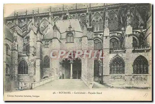 Ansichtskarte AK Bourges Cathedrale Facade Nord