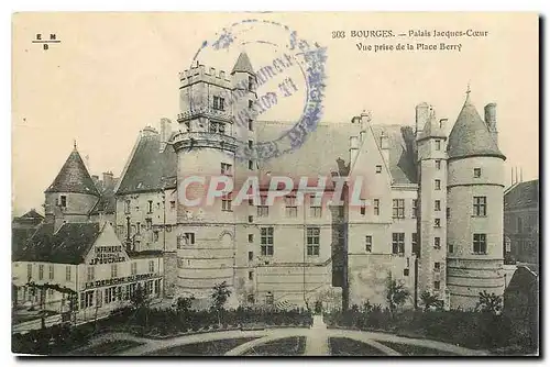 Cartes postales Bourges Palais Jacques Coeur Vue prise de la Place Berry