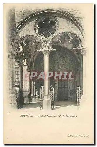 Cartes postales Bourges Portail Meridional de la Cathedrale