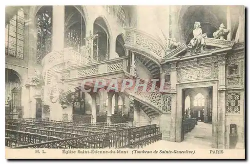 Cartes postales Eglise Saint Etienne du Mont Tombeau de Sainte Genevieve Paris