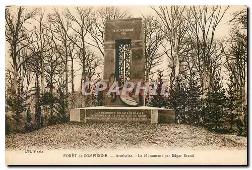 Cartes postales Foret de Compiegne Armistice Le Monument par Edgar Brand