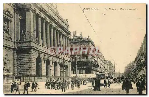 Ansichtskarte AK Marseille La Bourse Rue Cannebiere