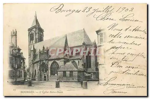 Cartes postales Bourges L'Eglise Notre Dame