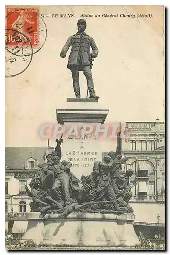 Cartes postales Le Mans Statue du General Chanzy detail