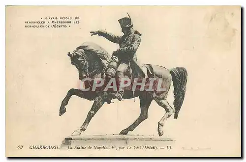 Cartes postales Cherbourg La Statue de Napoleon I Detail