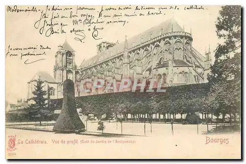 Ansichtskarte AK Bourges La Cathedrale Vue de profil Cote du Jardin