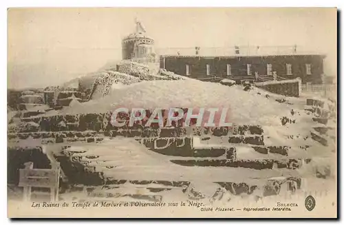 Ansichtskarte AK Les Ruines du Temple de Mercure et l'Observatoire sous la Neige