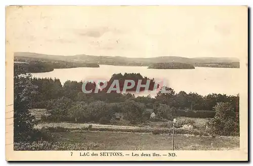 Cartes postales Lac des Settons Les deux iles