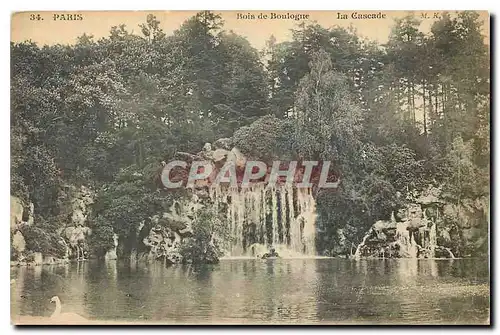 Ansichtskarte AK Paris Bois de Boulogne La Cascade