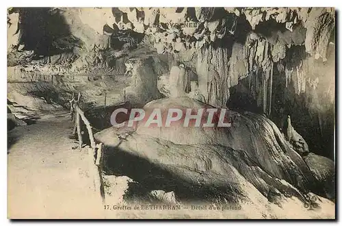 Cartes postales Grottes de Betharram Detail d'un plafond