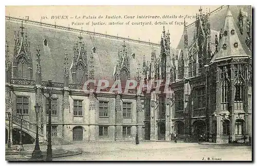 Ansichtskarte AK Rouen Le Palais de Justice Cour interieure details de facade