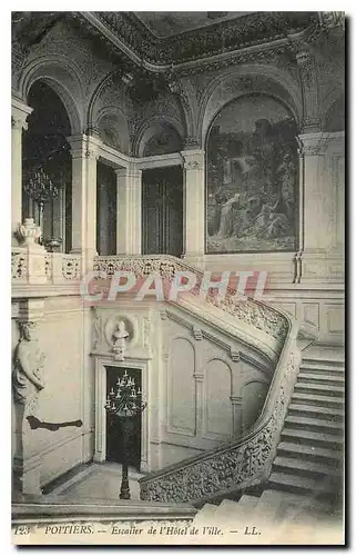 Cartes postales Poitiers Escalier de l'Hotel de Ville