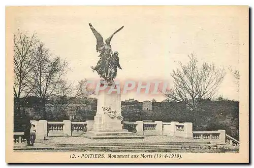 Cartes postales Poitiers Monument aux Morts