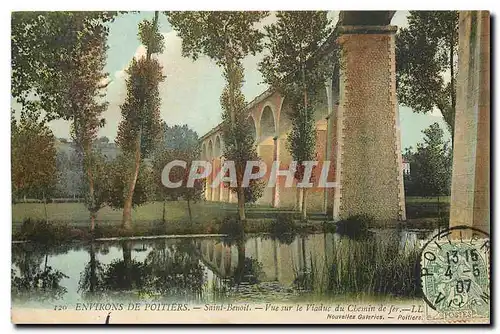 Cartes postales Environs de Poitiers Saint Benoit Vue sur le Viaduc du Chemin de fer