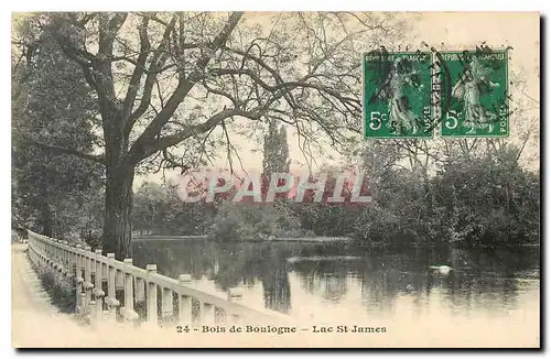 Cartes postales Bois de Boulogne Lac St James