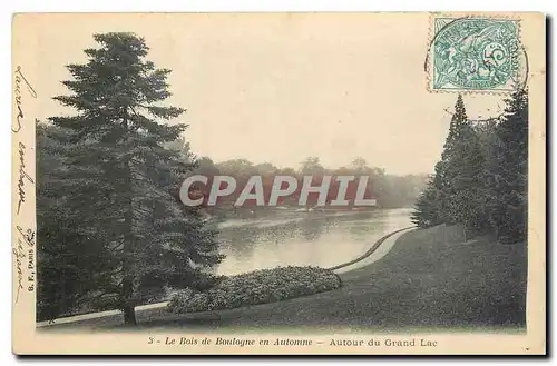 Cartes postales Le Bois de Boulogne en Automne Autour du Grand Lac