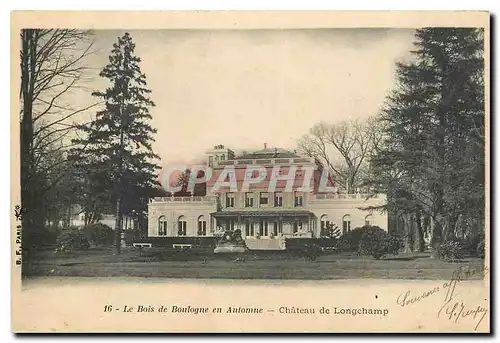 Cartes postales Le Bois de Boulogne en Automne Chateau de Longchamp