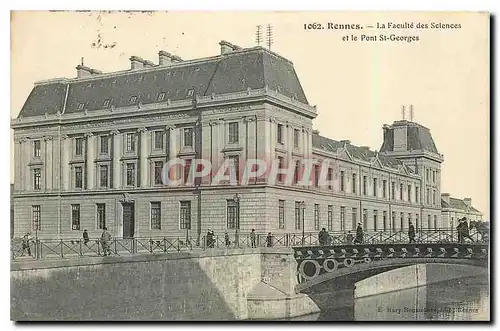 Cartes postales Rennes La Faculte des Sciences et le Pont St Georges