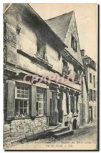 Cartes postales Maison du XVI rue du Gouet Saint Brieuc