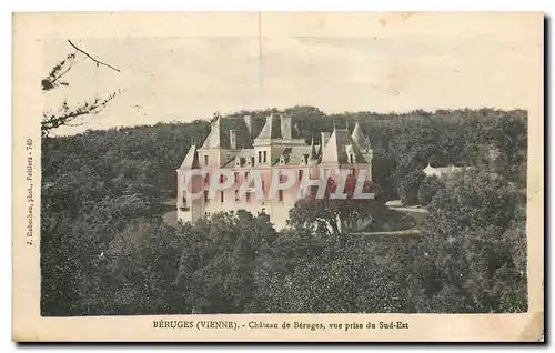 Cartes postales Beruges Vienne Chateau de Beruges vue prise du Sud Est