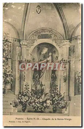 Cartes postales Pontoise Eglise N D Chapelle de la Sainte Vierge