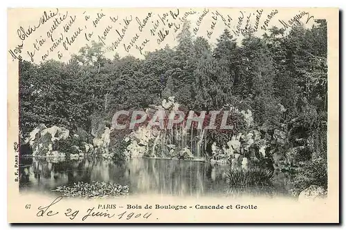 Ansichtskarte AK Paris Bois de Boulogne Cascade et Grotte