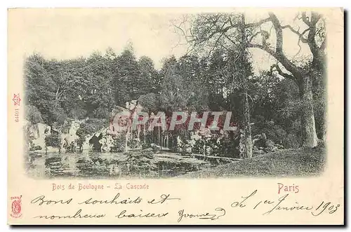 Ansichtskarte AK Bois de Boulogne La Cascade