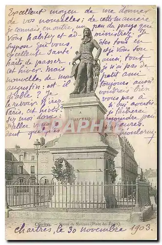 Cartes postales Chartres Statue de Marceau