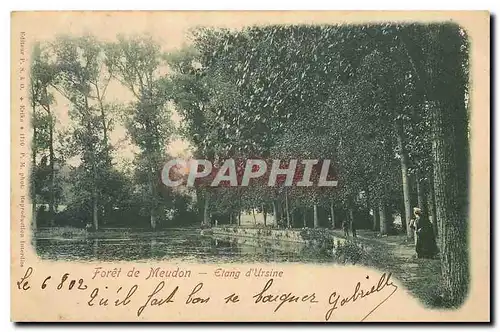 Cartes postales Foret de Meudon Etang d'Ursine