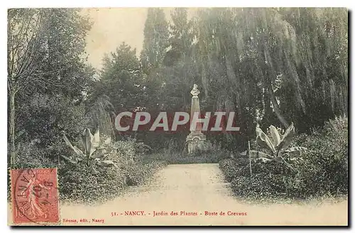 Cartes postales Nancy Jardin des Plantes Buste de Crevaux