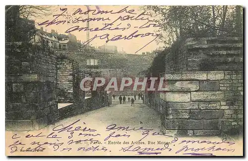 Cartes postales Paris Entree des Arenes Rue Monge