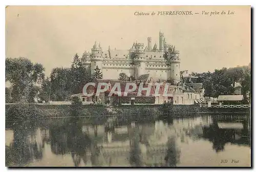 Cartes postales Chateau de Pierrefonds Vie prise du Lac