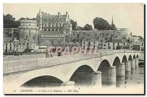 Cartes postales Amboise Le Pont et le Chateau