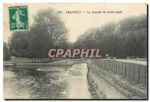 Cartes postales Chantilly La Cascade du grand Canal