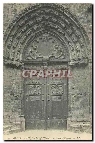 Cartes postales Blois l'Eglise Saint Nicolas Porte d'Entree