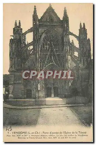 Ansichtskarte AK Vendome L et Ch Porte d'entree de l'Eglise de la Trinite