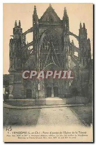 Cartes postales Vendome L et Ch Porte d'entree de l'Eglise de la Trinite