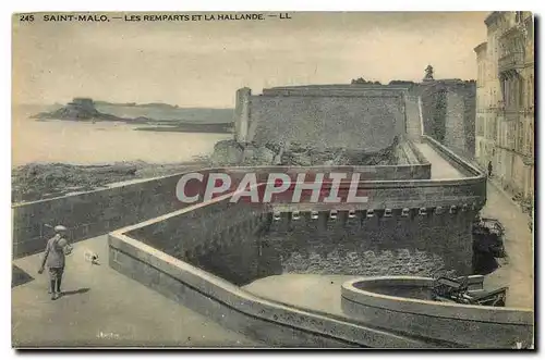 Ansichtskarte AK Saint Malo Les Remparts et la Hallande