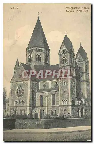 Cartes postales Metz Evangeilsche Kirche Temple Protestant