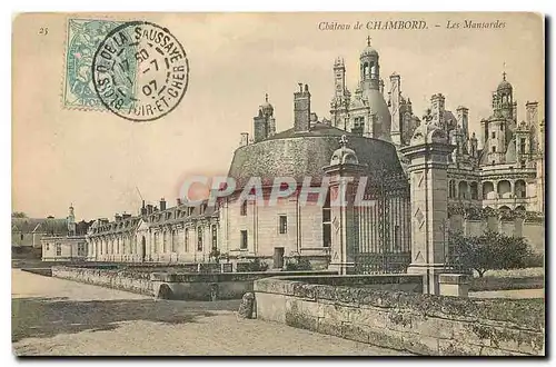 Ansichtskarte AK Chateau de Chambord Les Mansardes