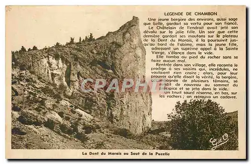 Ansichtskarte AK Legende de Chambon La Dend du Marais ou Saut de la Pucelle