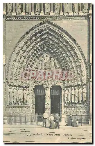 Cartes postales Paris Notre Dame Portail