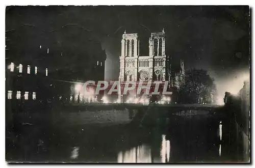 Ansichtskarte AK Paris la Nuit Notre Dame