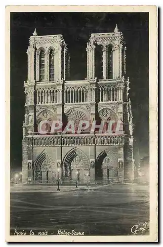 Cartes postales Paris la Nuit Notre Dame