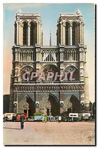 Cartes postales Paris et ses Merveilles Facade de la Cathedrale Notre Dame